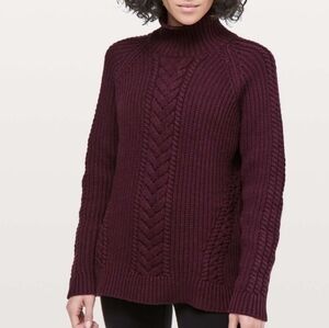 Lululemon Bring The Cozy Turtleneck Cotton Sweater In Dark Adobe